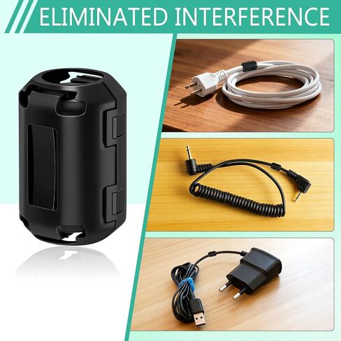 Windspeed 30Pcs Ferrite Chokes 0.2 in Ferrite Beads Snap on RFI EMI Noise Suppressor Cable Clip for 0.2in/5mm Diameter Cable in Kuwait