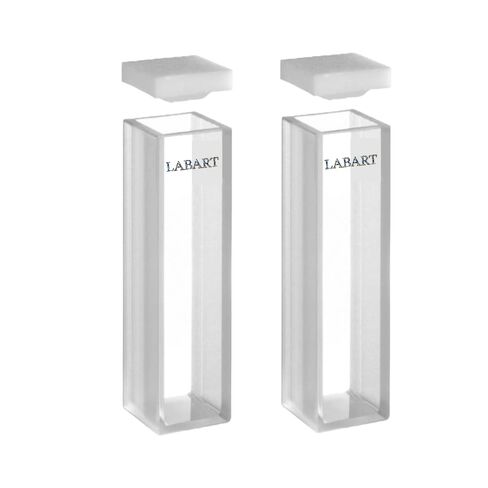 كوفيت كوارتز LABART™ (طول المسار: 10 مم، الحجم: 3.5 مل مع غطاء PTFE، مقياس الطيف الضوئي) مجموعة من قطعتين مع شهادة نقل in Kuwait