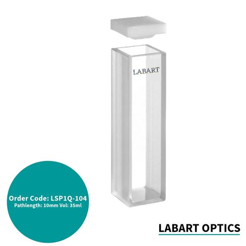 كوفيت كوارتز LABART™ (طول المسار: 10 مم، الحجم: 3.5 مل مع غطاء PTFE، مقياس الطيف الضوئي) مجموعة من قطعتين مع شهادة نقل in Kuwait