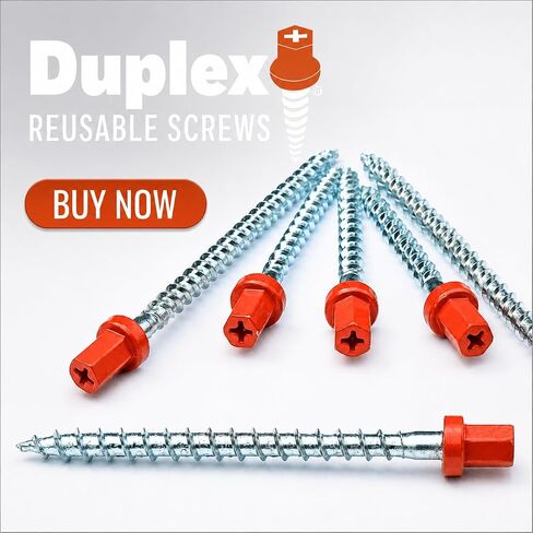 High Head Duplex Screws for Concrete Forms/Framing/Temporary Installations in Kuwait