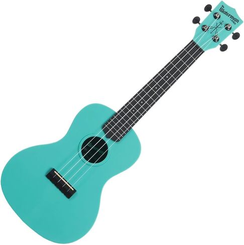 Kala Brand Music Co. The Waterman Beach Collection, 4-String Ukulele, Right, Aqua Mist Glow in The Dark, Concert (KA-WMG-BL-C) in Kuwait