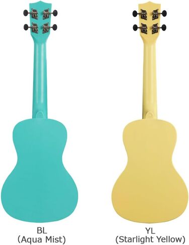 Kala Brand Music Co. The Waterman Beach Collection, 4-String Ukulele, Right, Aqua Mist Glow in The Dark, Concert (KA-WMG-BL-C) in Kuwait
