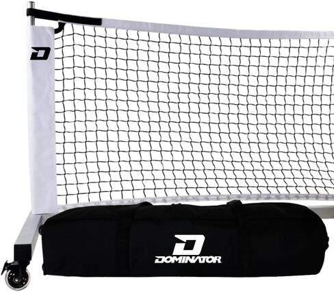 Dominator Standard Portable Pickleball Net - Indoor/Outdoor Regulation Pickleball Net - USAPA Compliant Pickleball Net on Wheels - System Includes Rolling Storage Bag & Locking Wheels in Saudi Arabia