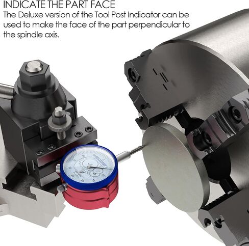 58-000 - Tool Post Indicator Deluxe, 3‑Position OD/ID/Face, 0.0005" Indicator, Hole Stylus with Micro Bearings, Mounts in Lathe with AXA BXA CXA, Padded Case in Kuwait