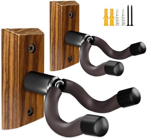 MUSO Guitar Wall Mount, Wood Guitar Hanger, U-Shaped Guitar Wall Hanger Mount, Guitar Holder Hook Stand Wall Mount Guitar Accessories for Acoustic, Electric Guitar, Banjo, Bass, Ukulele，Ash Wood：1 in Kuwait