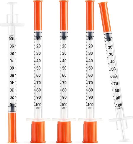 100 Pack 1ml 29G 1/2" (13mm), Lab Measurement Tool, Individually Wrapped, Disposable in Kuwait