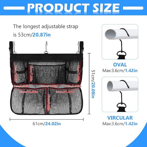 Pool Float Storage Net, Above Ground Pool Hanging Organizer with 5 Mesh Pockets, Double Layers Swimming Fence Poolside Storage Mesh Package for Pool Toys, Floats, Beach Balls 24 x 20 Inch in Kuwait