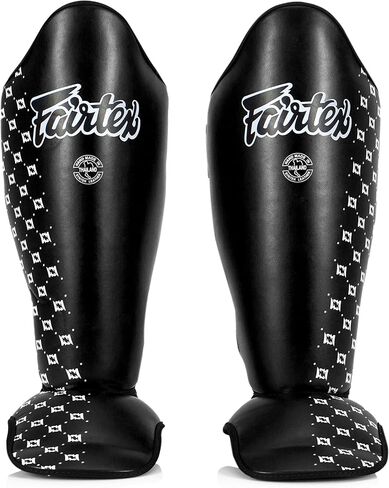 واقيات قصبة الساق الكبيرة باللون الأسود من Fairtex SP5 + BGV1 16 أونصة أسود/أبيض/أحمر قفاز Muay Thai أسود 180 بوصة in Kuwait