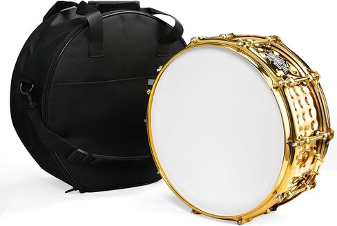 14x6 Inch Gold Snare Drum Kit with Drum Bag, Metal Snare Drum for Beginner & Intermediate Drummers, Bright Powerful Sound for Rock Pop Practice Performance in Kuwait