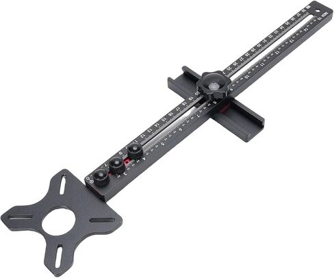 Fafeicy Router Milling Groove Bracket، أداة سبائك الألومنيوم، قوس فتحة جهاز التوجيه قابل للتعديل، أقصى نصف قطر 14.37 بوصة لمشاريع الأعمال الخشبية in Kuwait