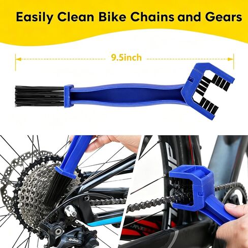 Bike Chain Cleaning Kit, Including Chain Brush, Chain Cleaner, 126 Chain Links & Quick-release Chain Clips. Suitable for Mountain Bikes/Hub Motor e-bikes Chain Replacement & Cleaning in Saudi Arabia