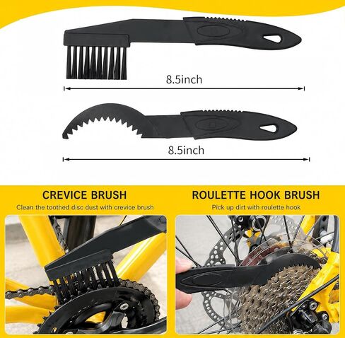 Bike Chain Cleaning Kit, Including Chain Brush, Chain Cleaner, 126 Chain Links & Quick-release Chain Clips. Suitable for Mountain Bikes/Hub Motor e-bikes Chain Replacement & Cleaning in Saudi Arabia