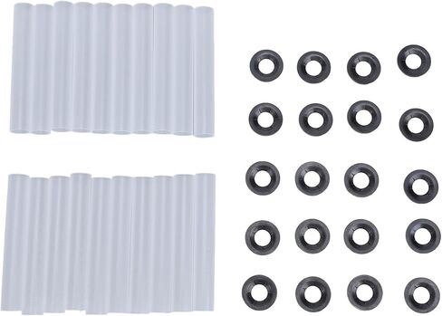 Garage Door Hinge Quiet Roller Sleeves 11mm ID 80mm Length Metal ABS Roller Shaft Nuts Bearing Gaskets with Cushion Design for Hinge Hole Diameters Over 12mm in Kuwait