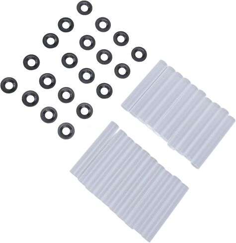 Garage Door Hinge Quiet Roller Sleeves 11mm ID 80mm Length Metal ABS Roller Shaft Nuts Bearing Gaskets with Cushion Design for Hinge Hole Diameters Over 12mm in Kuwait