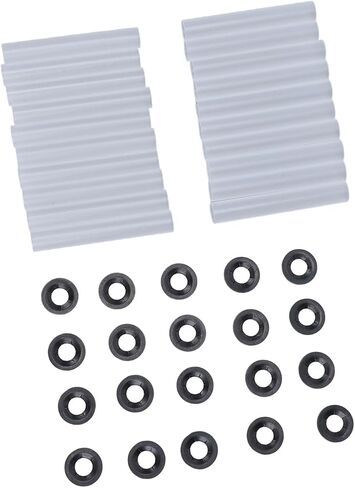 Garage Door Hinge Quiet Roller Sleeves 11mm ID 80mm Length Metal ABS Roller Shaft Nuts Bearing Gaskets with Cushion Design for Hinge Hole Diameters Over 12mm in Kuwait