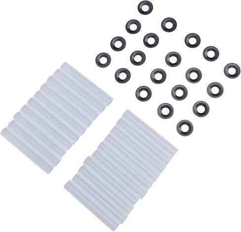 Garage Door Hinge Quiet Roller Sleeves 11mm ID 80mm Length Metal ABS Roller Shaft Nuts Bearing Gaskets with Cushion Design for Hinge Hole Diameters Over 12mm in Kuwait