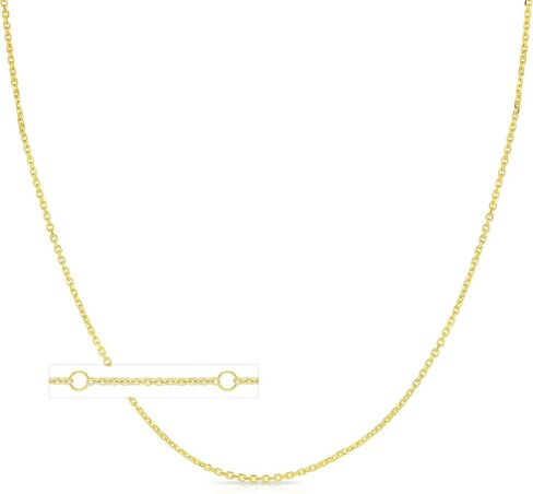 Floreo 14K الذهب الأصفر الذهب مزدوج قابلة للتمديد الماس القطع الماس القابلة للتعديل ، 16 " - 17" - 18 بوصة مع مشبك حلقة الربيع in Kuwait