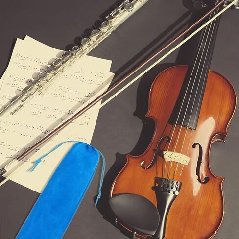10 قطع من أكياس تخزين الفلوت من VOSAREA، أكياس برباط ناعمة لمسجل السوبرانو، كلارينيت هارمونيكا، ملحقات أدوات الموسيقى، 14.56 × 2.36 × 0.11 بوصة in Kuwait