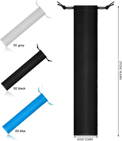 Lurrose 3 Pcs Flute Storage Bag Portable Recorder Bag for Vertical Flutes Drawstring Pouch for Music Instrument Storage Lightweight Carrying Case for Piccolo and Recorder Grey Blue Black in Kuwait