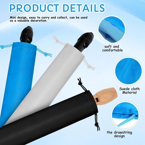 Lurrose 3 Pcs Flute Storage Bag Portable Recorder Bag for Vertical Flutes Drawstring Pouch for Music Instrument Storage Lightweight Carrying Case for Piccolo and Recorder Grey Blue Black in Kuwait