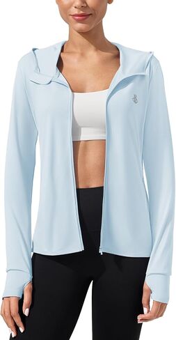 ASPO Women's UPF 50+ Sun Protection Jacket Hoodie Long Sleeve UV Shirts Lightweight Hiking Athletic Hoodies with Pockets in Saudi Arabia
