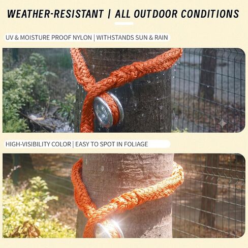 حبال حبل حلقة تزوير 5/8 بوصة × 6.7 بوصة - 13600 رطل MBS Arborist Rigging Sling مع 10 جيوب قابلة للتعديل، #2 حلقة ألومنيوم من فئة الطائرات، حبال عمل شجرة شديدة التحمل متوافقة مع Port-A-Wrap in Kuwait