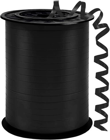 Black Curling Ribbon,500 Yards Ribbons for Crafts,1/5 Inch Ribbon,Balloon String, Party Decoration,Ribbons for Florist Flower Bows for Graduation Supplies in Kuwait