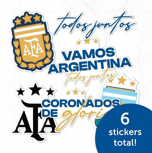 ملصق صبار الصحراء الأرجنتيني لكرة القدم من الفينيل AFA Argentina Albiceleste لكرة القدم وزجاجة مياه للكمبيوتر المحمول ودفتر قصاصات السيارة (النوع 2-1) in Kuwait