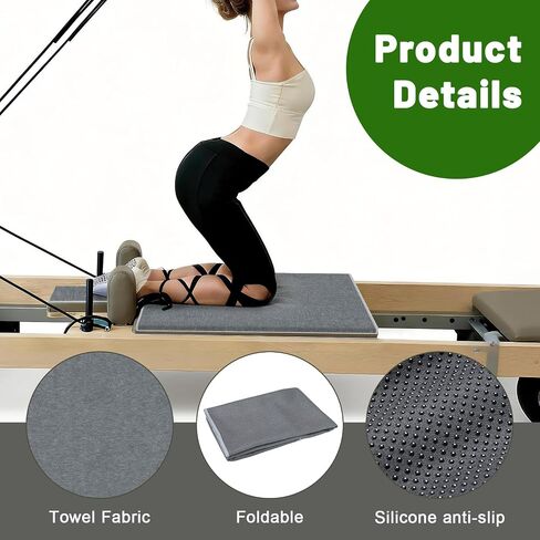 Pilates Towels Pilates Reformer Mat Towel, Portable Exercise Sweat Absorbing Pilates Mat, Pilates Reformer Mat Cover, Non-Slip Reformer Accessory for Yoga and Fitness Enthusiasts in Kuwait