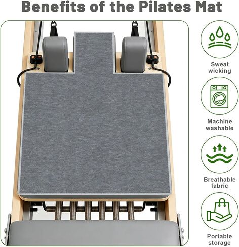 Pilates Towels Pilates Reformer Mat Towel, Portable Exercise Sweat Absorbing Pilates Mat, Pilates Reformer Mat Cover, Non-Slip Reformer Accessory for Yoga and Fitness Enthusiasts in Kuwait