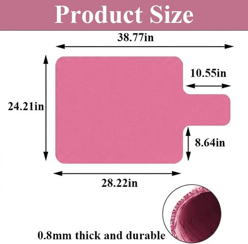 Non-Slip Pilates Reformer Mat Cover,0.8mm Thick Pilate Reformer Machine Cover Mat Towel,Pilates Mats for Reformer,Fleece Exercise Matfor Pilate Training Yoga 39" x 24" (Rose) in Kuwait