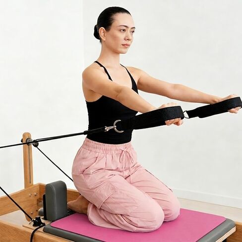 Non-Slip Pilates Reformer Mat Cover,0.8mm Thick Pilate Reformer Machine Cover Mat Towel,Pilates Mats for Reformer,Fleece Exercise Matfor Pilate Training Yoga 39" x 24" (Rose) in Kuwait