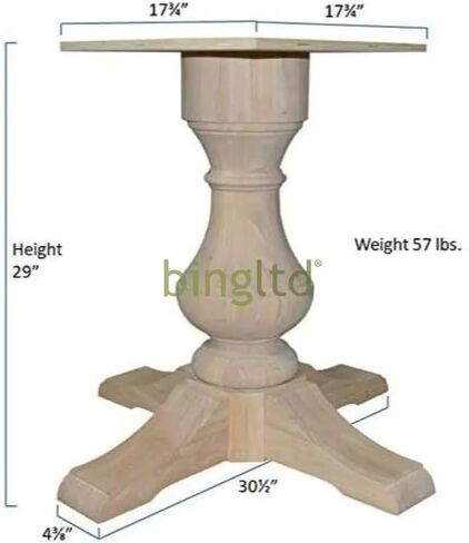 BingLTD - قاعدة طاولة بقاعدة مستديرة بطول 29 بوصة من Taylor (PD-R2901-RW-UNF) in Kuwait