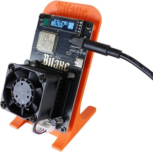Bitaxe Bitcoin Lottery Miner 1.2TH/s - عامل تعدين مفتوح المصدر Antminer S21PRO مع شريحة BM1370، 15-19 وات، جهاز NerdMiner جاهز للواي فاي، جهاز تعدين بيتكوين منخفض الطاقة للمنزل، يتضمن 30 وات PSU (برتقالي) in Kuwait