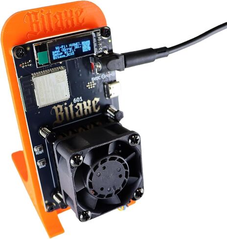 Bitaxe Bitcoin Lottery Miner 1.2TH/s - عامل تعدين مفتوح المصدر Antminer S21PRO مع شريحة BM1370، 15-19 وات، جهاز NerdMiner جاهز للواي فاي، جهاز تعدين بيتكوين منخفض الطاقة للمنزل، يتضمن 30 وات PSU (برتقالي) in Kuwait