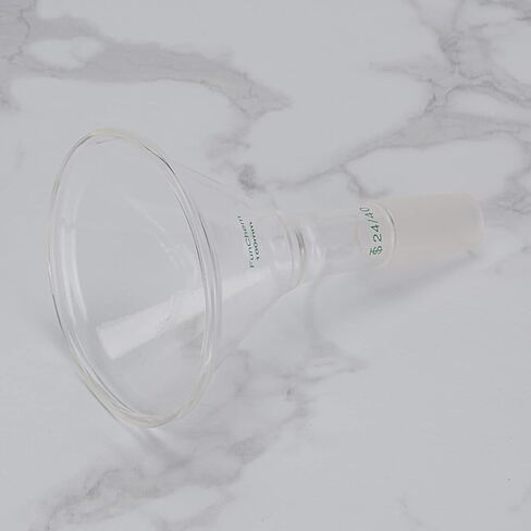 FunChem Glass Short Stem Powder Funnel with 100 mm Top Outer Diameter and 24/40 Inner Joint, Borosilicate Glass Filter Funnel in Kuwait