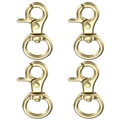M METERXITY 4-Pack Trigger Snap Hooks، 1.41 "النحاس قطب الزناد يستقر مخلب الربيع المشابك السنانير لأشرطة الكتف / مشبك سلسلة المفاتيح / الأحزمة، مقاطع جراد البحر 0.51 "معرف الحلقة in Kuwait