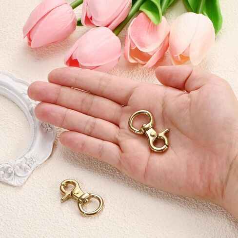 M METERXITY 4-Pack Trigger Snap Hooks، 1.41 "النحاس قطب الزناد يستقر مخلب الربيع المشابك السنانير لأشرطة الكتف / مشبك سلسلة المفاتيح / الأحزمة، مقاطع جراد البحر 0.51 "معرف الحلقة in Kuwait