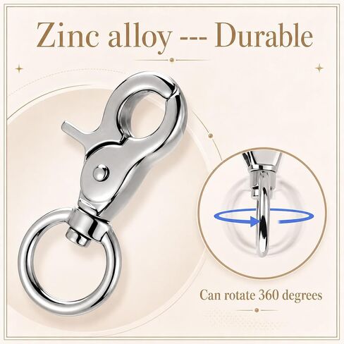 100 Pcs Heavy Duty Trigger Snap Hooks Bulk 2.2'' Zinc Alloy Swivel Clips Lobster Clasps for Keychain Dog Leash Bag Pet Cage Horse Bridle in Kuwait