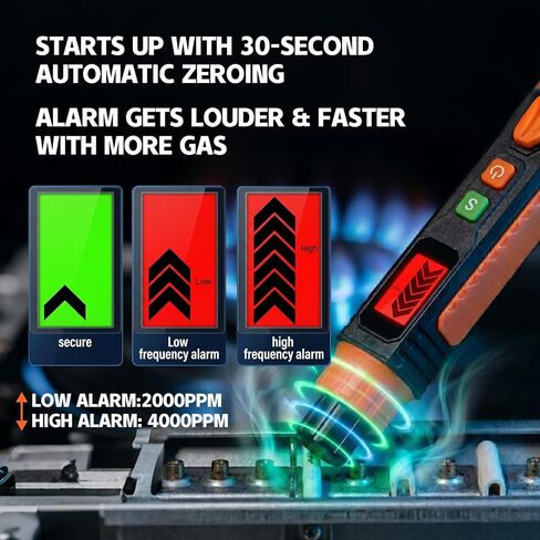 Professional Gas Leak Detector, Portable, Black and Orange, Handheld | pocket mini pen style in Kuwait