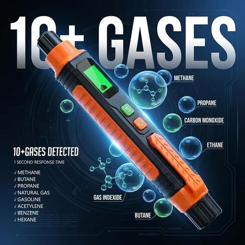 Professional Gas Leak Detector, Portable, Black and Orange, Handheld | pocket mini pen style in Kuwait