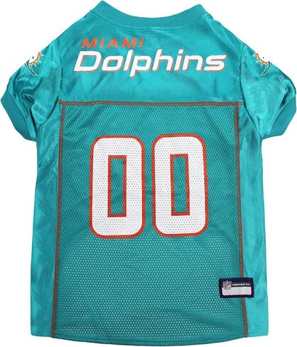 قميص جيرسي شبكي شرقي لكرة القدم الأمريكية من بيتس فيرست للكلاب، مقاس XX-Large، Miami Dolphins in Kuwait