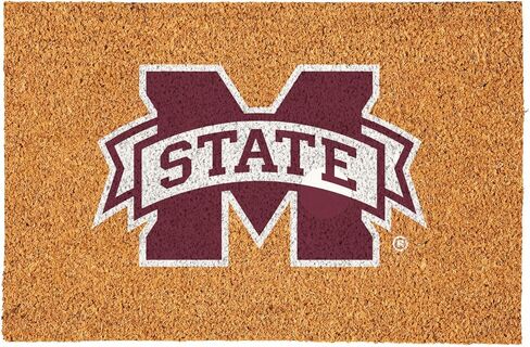 ممسحة جوز الهند من Team Sports America NCAA Mississippi State University مقاس 36 بوصة × 24 بوصة، شعار الفريق الرسمي بالألوان الكاملة، سجادة باب أمامية كبيرة جدًا، سجادة مدخل داخلية خارجية، سجادة ترحيب غير قابلة للانزلاق لفناء الشرفة in Kuwait