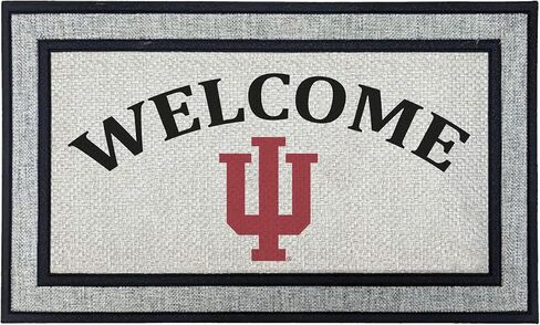 سجادة KH Sports Fan مقاس 18x30 باللون الرمادي Indiana Hoosiers Welcome Doormat NCAA in Kuwait
