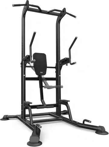Heavy Duty Power Tower, Light Commercial Grade Steel Frame, 800 LBS Weight Capacity, Multi-Function Pull Up Bar & Dip Station with Crunch Leg Raise, Home Gym Gear for Back and Core Workout in Saudi Arabia