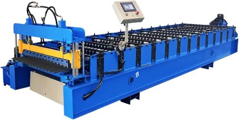 Automatic Roll Forming Machine Metal Roofing Sheet Steel Roof Panel Making Machine Trapezoid Forming Line Industrial Equipment System in Kuwait