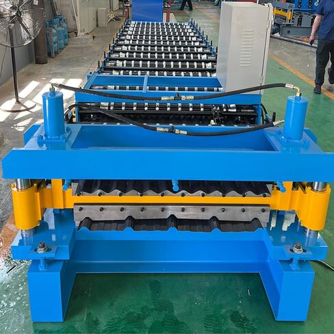 Automatic Roll Forming Machine Metal Roofing Sheet Steel Roof Panel Making Machine Trapezoid Forming Line Industrial Equipment System in Kuwait