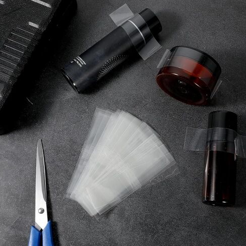 500 جهاز كمبيوتر شخصي واضح PVC الحرارة ينكمش الحرارة يتقلص 4.5 × 1.1 "ختم يتقلص التفاف للزجاجات ينكمش العصابات الجرار الأختام تقلص لعصابات زجاجة زيت قطارة اختبار أنبوب زجاجات علب وملمع الشفاه القصدير in Kuwait