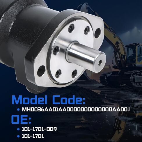 101-1701-009 Hydraulic Motor Replacement for Eaton Char-Lynn H Series, 3.5 cu in/rev Displacement 2-Bolt SAE-A Mount 1 Inch Keyed Shaft, Low Speed High Torque Gerotor Disc Valve Motor in Kuwait