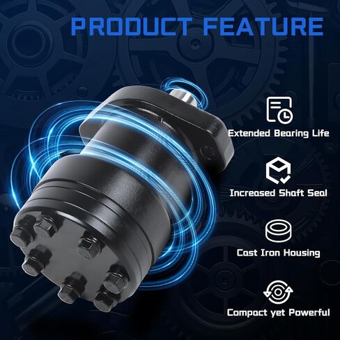 101-1701-009 Hydraulic Motor Replacement for Eaton Char-Lynn H Series, 3.5 cu in/rev Displacement 2-Bolt SAE-A Mount 1 Inch Keyed Shaft, Low Speed High Torque Gerotor Disc Valve Motor in Kuwait